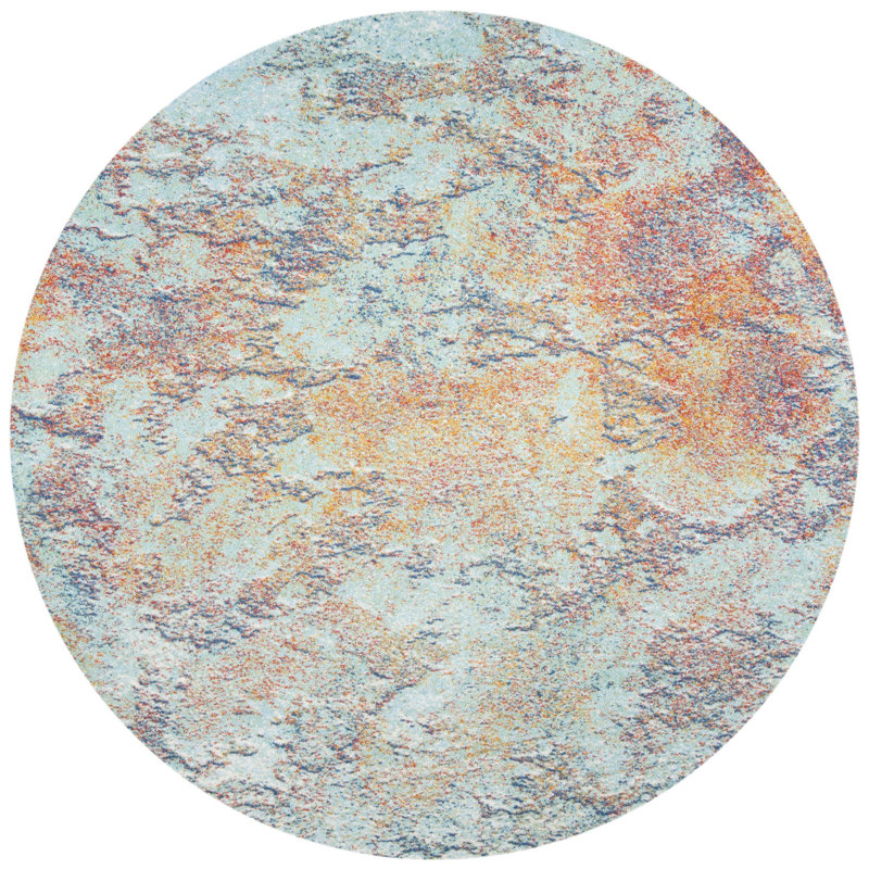 Kenia Performance Abstract Rug, Round 6'7"