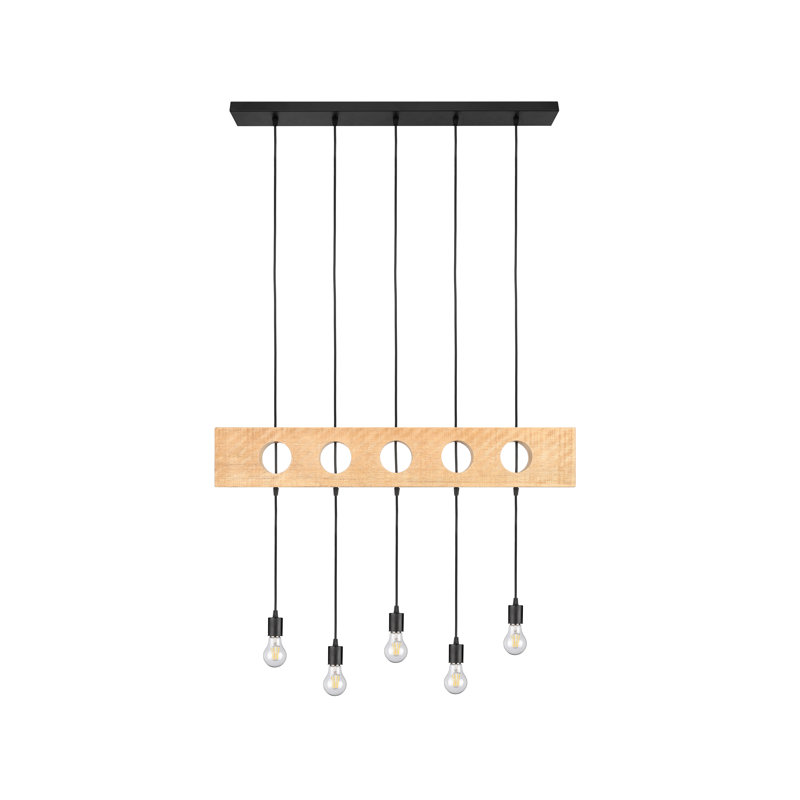 Murrell 5 - Light Black Cluster Pendant