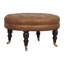 Repose-pieds brun en cuir Buffalo