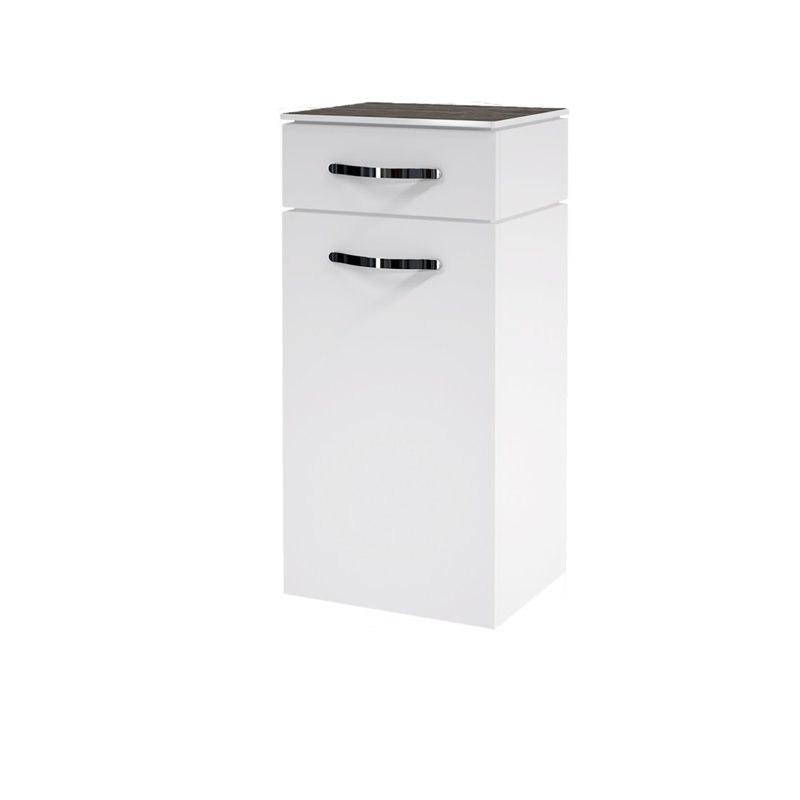 Arcisz Wall Linen Cabinet, Matt White/Tropic Reed, Left