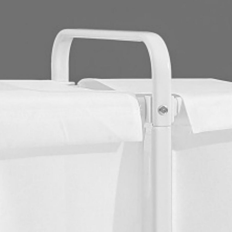 110L Large 2-Tier Oxford Laundry Hamper with Lid and Sorting Cards, Ideal for Clothes and Toys Storage, White