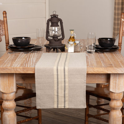 Surikova Striped 100% Cotton Table Runner