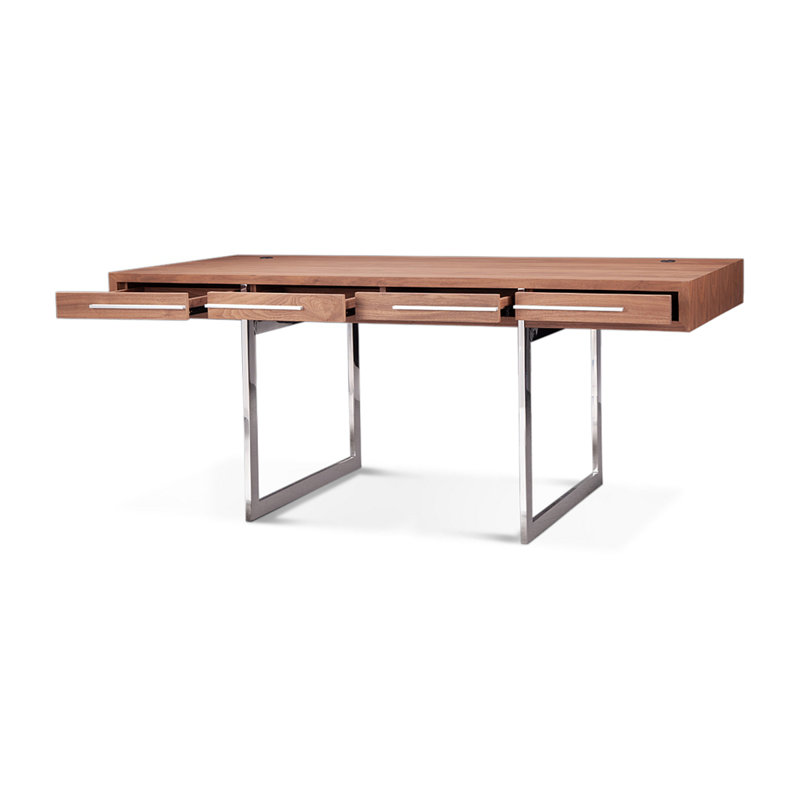 Placage en noyer Naver, bureau, bureau, bureau en bois, bureau moderne, bureau