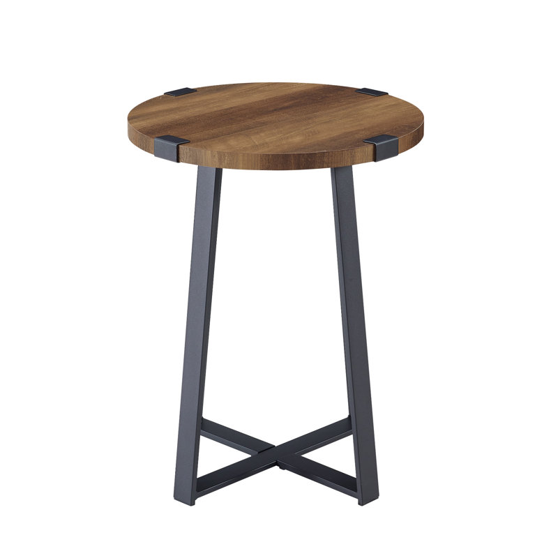 Valley Sled End Table, Rustic Oak