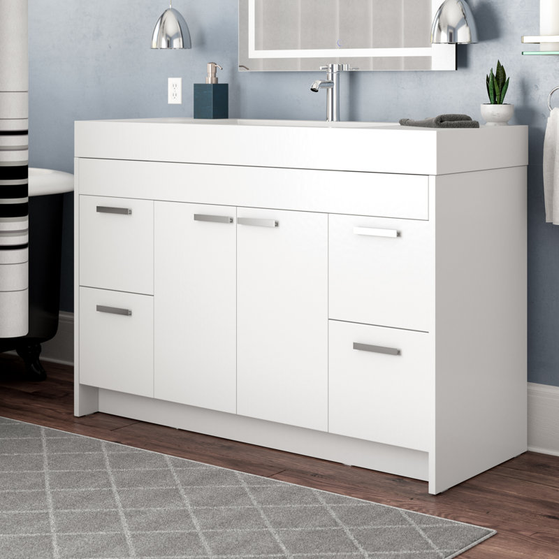 Wauconda 47" Single Bathroom Vanity Set, White