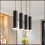 Luminaire suspendu pour îlot de cuisine 6 lumières noir mat [sans ampoule]