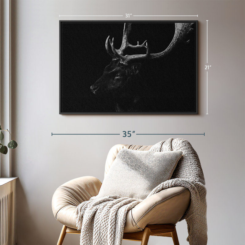 «Elk Beauty», reproduction sur toile, H 21 po x l 31 po