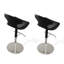 Chaise d'appoint noire à dossier solide (ensemble de 2)-1703405052