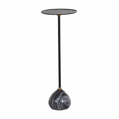 Nelle Iron Pedestal End Table