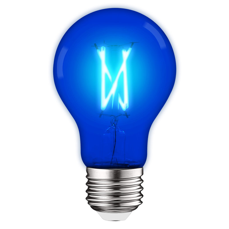 4.5 Watt (60 Watt Equivalent), A19 LED Light Bulb, E26/Medium (Standard) Base, Blue