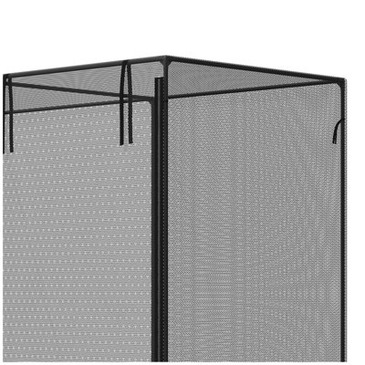 6' X 3' Crop Cage, Plant Protection Tent With Zippered Doors For Vegetable Garden, Backyard, Black