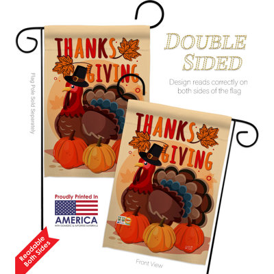 Ensemble de drapeaux en polyester 18,5 po x 13 po Thanksgiving
