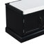 Banc de rangement pour chaussures de 42,5 po de largeur avec banc de rangement à coussins avec 2 tiroirs et 2 armoires-1403460817