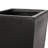 12.64" W X 31.68" H Outdoor Cast Stone Planter, Black - Distinctive Garden Addition Planter 13" 32.5", Patio Decor-1608942634