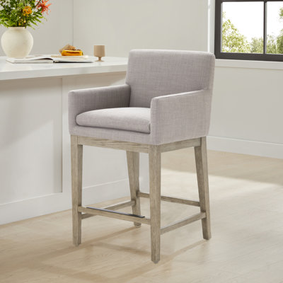 Tabouret de comptoir avec accoudoirs Bethea