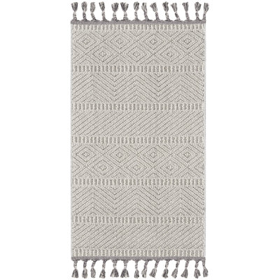 Tapis géométrique ivoire / gris Janto
