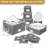 Fine China Storage - Set Of 4 Quilted Cases For Dinnerware Storage. Sizes: 12" - 10" - 8" And 7" Wide - Grey - 48 Felt Plate Separators Included