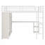 Loft Bed Frame With Built-In Wardrobe,Desk And Storage Shelves