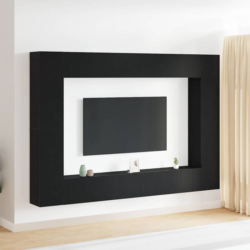 Unfinished Floating Entertainment Centre for TVs up to 88", 180cm H x 261cm L x 28.5cm W