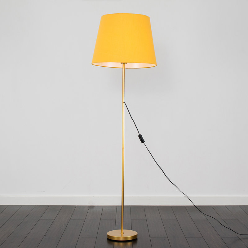 Bekbele 158cm Traditional Floor Lamp, Yes, Navy Blue, Gold