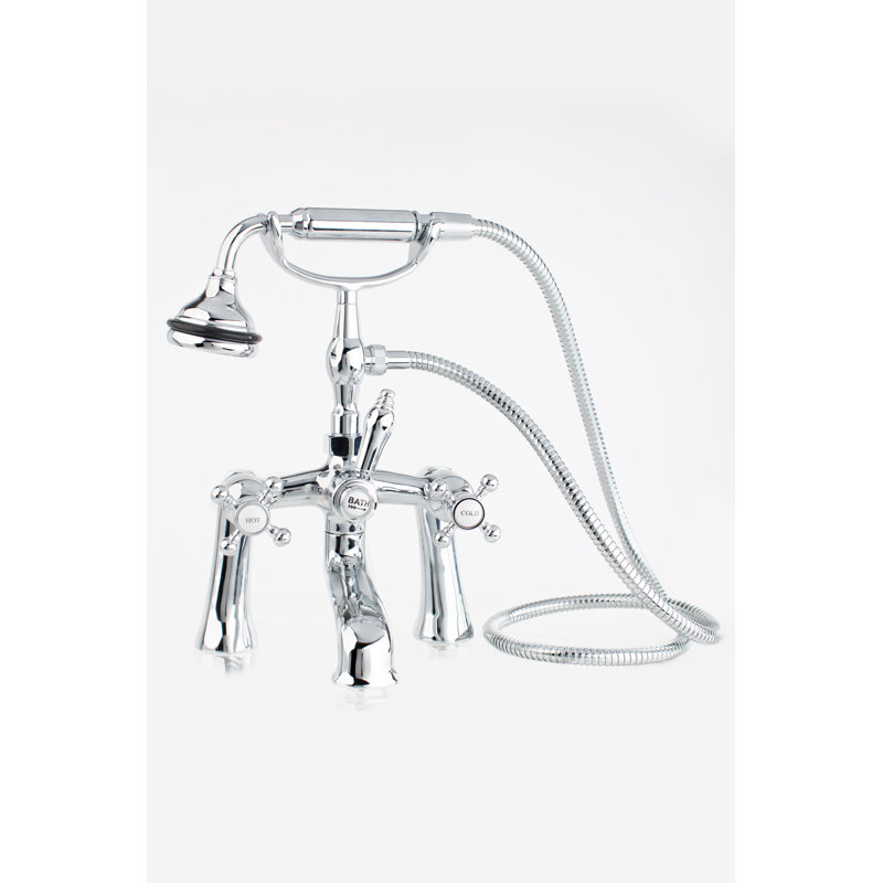 2 Handle Bathroom Clawfoot Tub Faucet with Diverter, Chrome