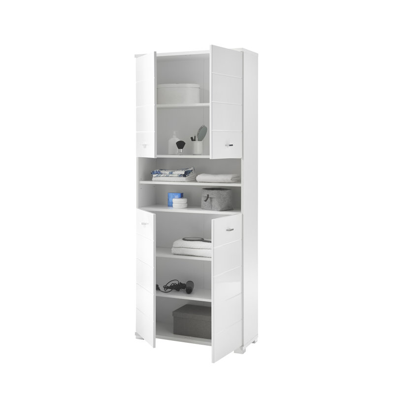 76 x 190 cm Rethman Bathroom Cabinet, White