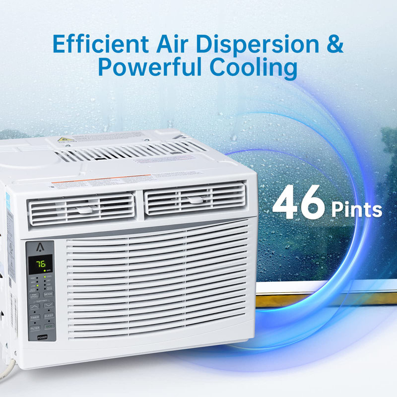 Babevy 6000 BTU Wi-Fi Connected Window Air Conditioner with Remote Included