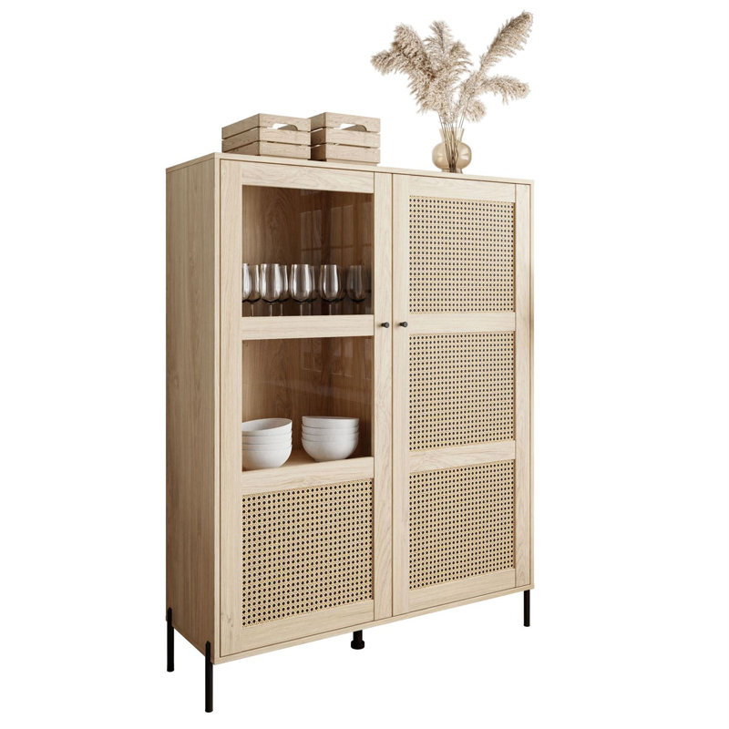 Fabiano Display Cabinet, Beige