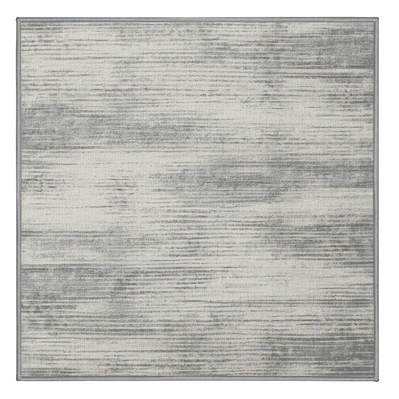 Machine Washable Abstract Gray Area Rug