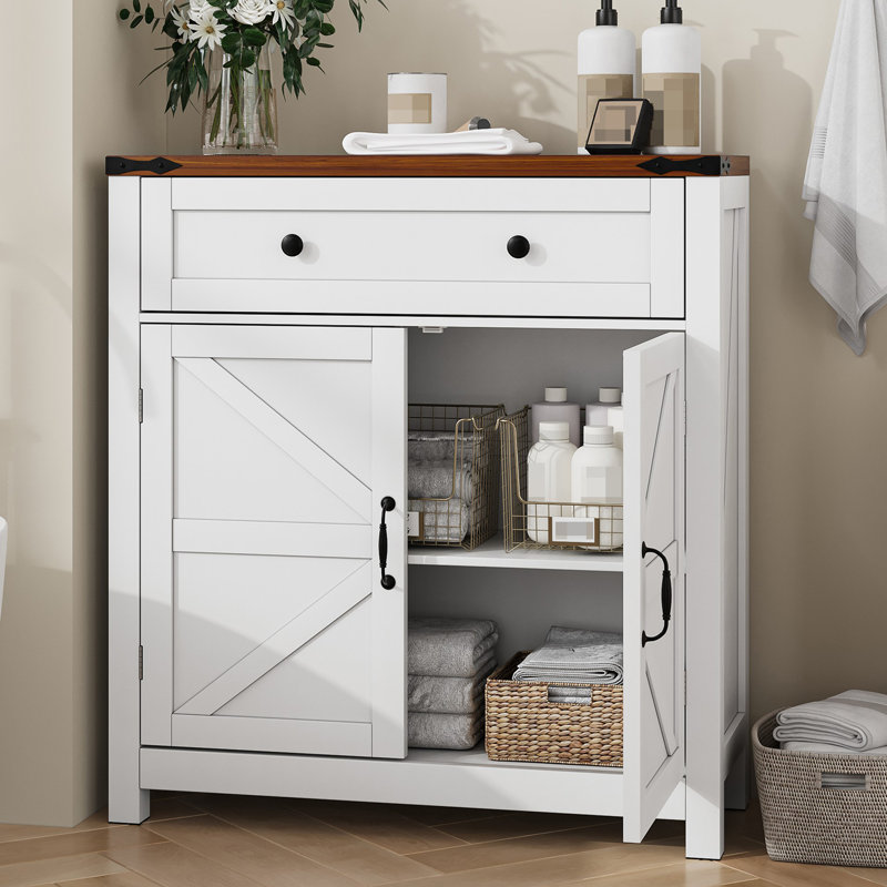 30''W Sideboard With Adjustable Shelves, White