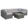 Azrien Wood 6 - Person Modular Patio Conversation Sets with Cushions