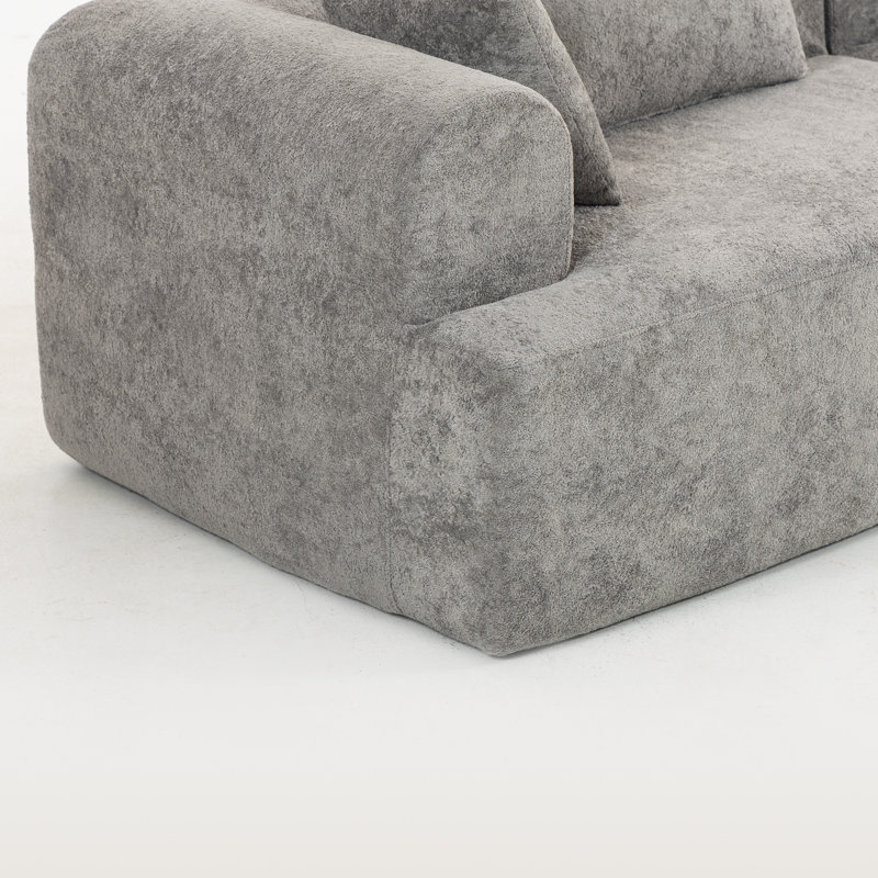 Canapé modulaire 2 pièces Cloud-Like Comfort, Bouclé et flanelle, maison moderne