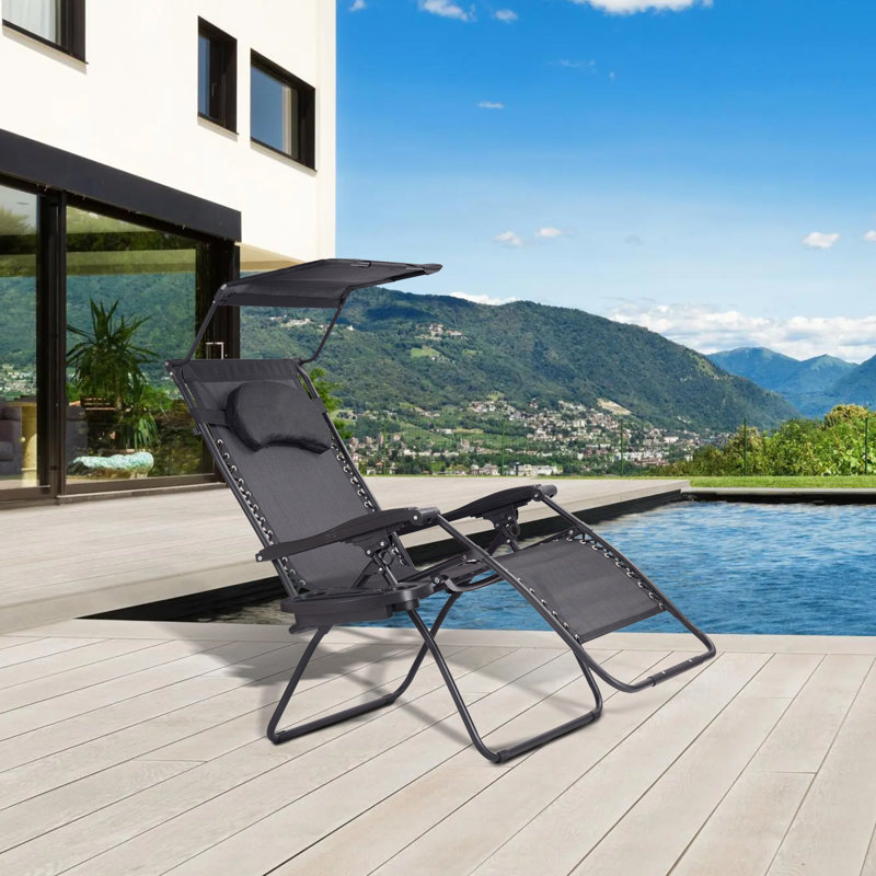 Folding Zero Gravity Chair, Black