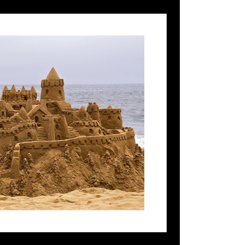 Sandcastle Magic - photographie avec cadre photo