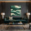 Abstract Landscape 60 Green Canvas Wall Art-45624437