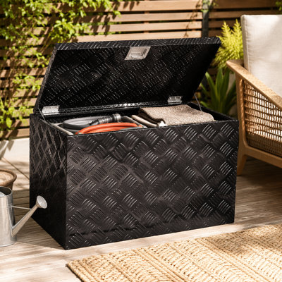 24inch Aluminum tool box,heavy duty truck bed tool box,outdoor trailer pickup storage tool box,RV storage organizer,underbody  box w/lock keys,black