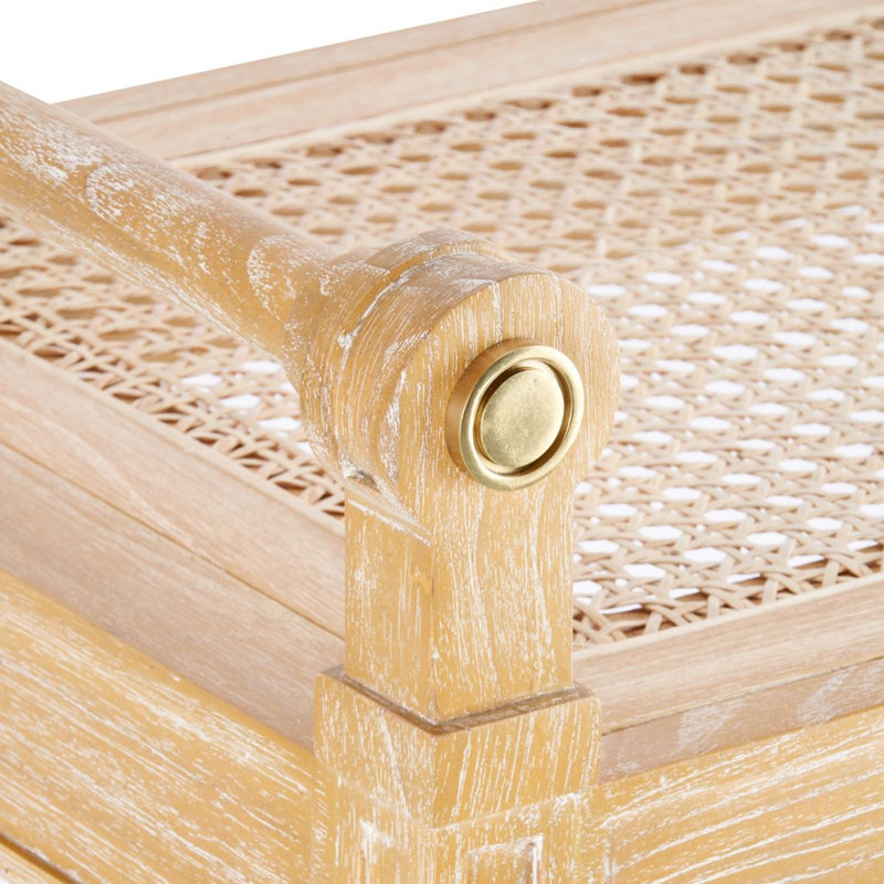 Paris Solid Wood Bench, Natural 