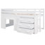 Lit mezzanine simple avec armoire et tablette-325244491
