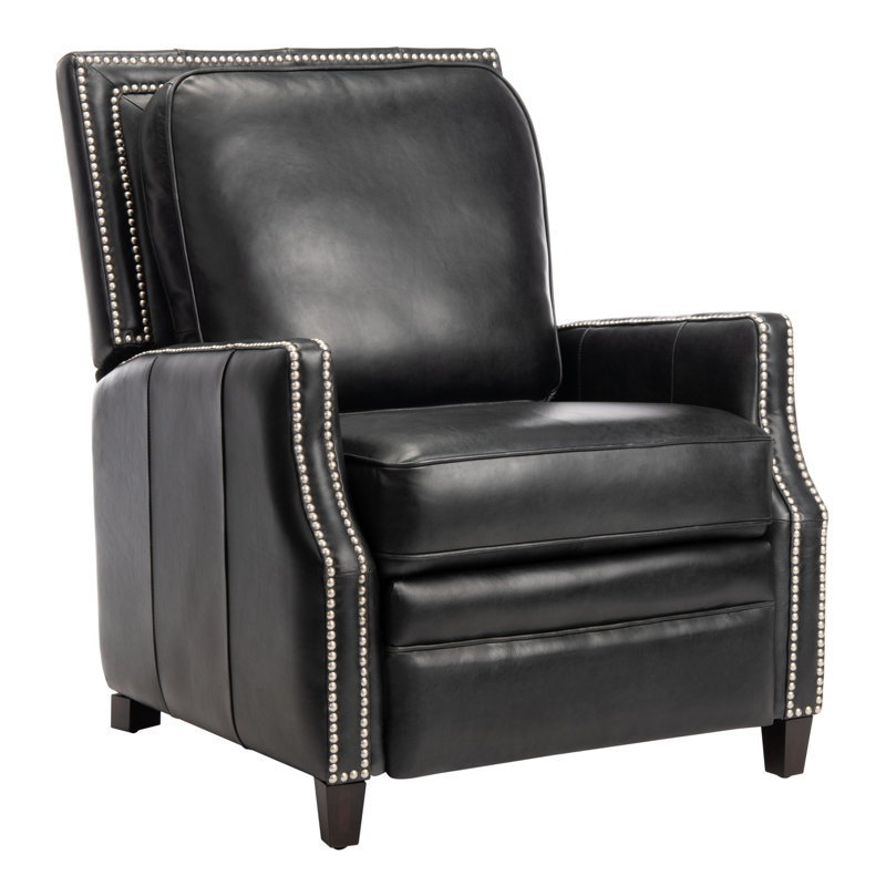 Couture Leather Recliner, Black