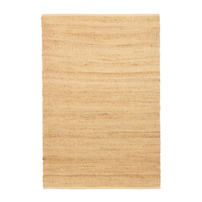 Tapis en jute et coton tissé à la main Aufmann - tapis naturel, tapis décoratif de ferme pour salon, chambre à coucher ou entrée, naturel 9 pi x 12 pi