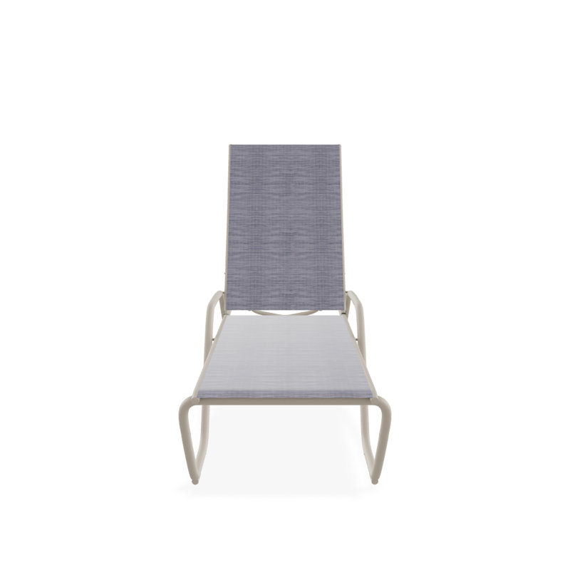 Outdoor Rust-Resistant Metal Chaise Lounge, Textured Desert, Brooks