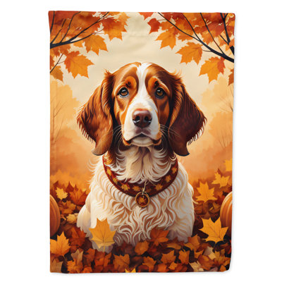 Brittany Spaniel Fall House Flag