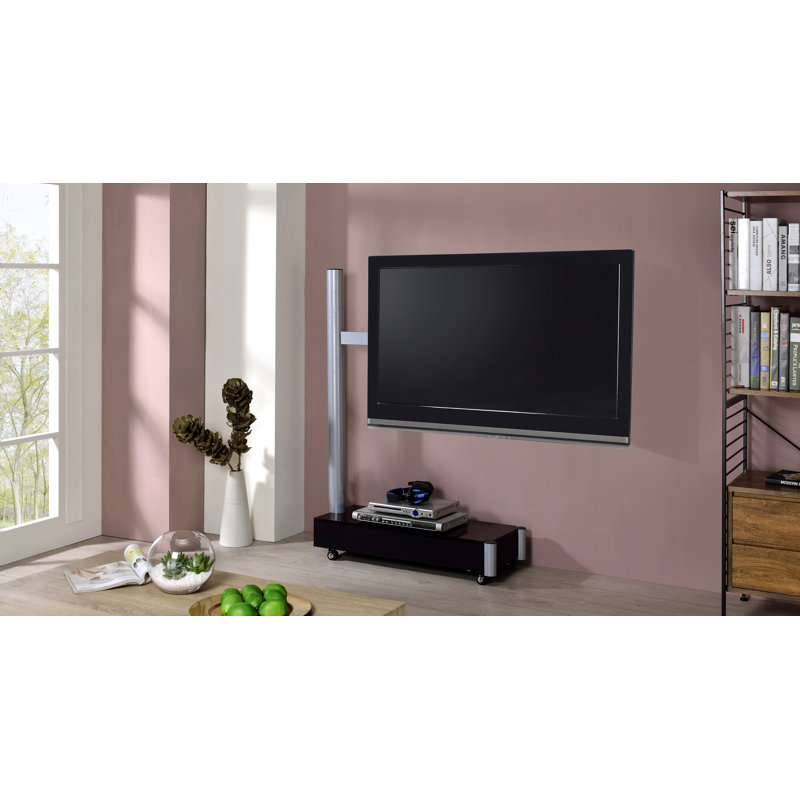 Support de plancher pivotant noir / argent Sowards pour support pouvant supporter jusqu'à 120 lb