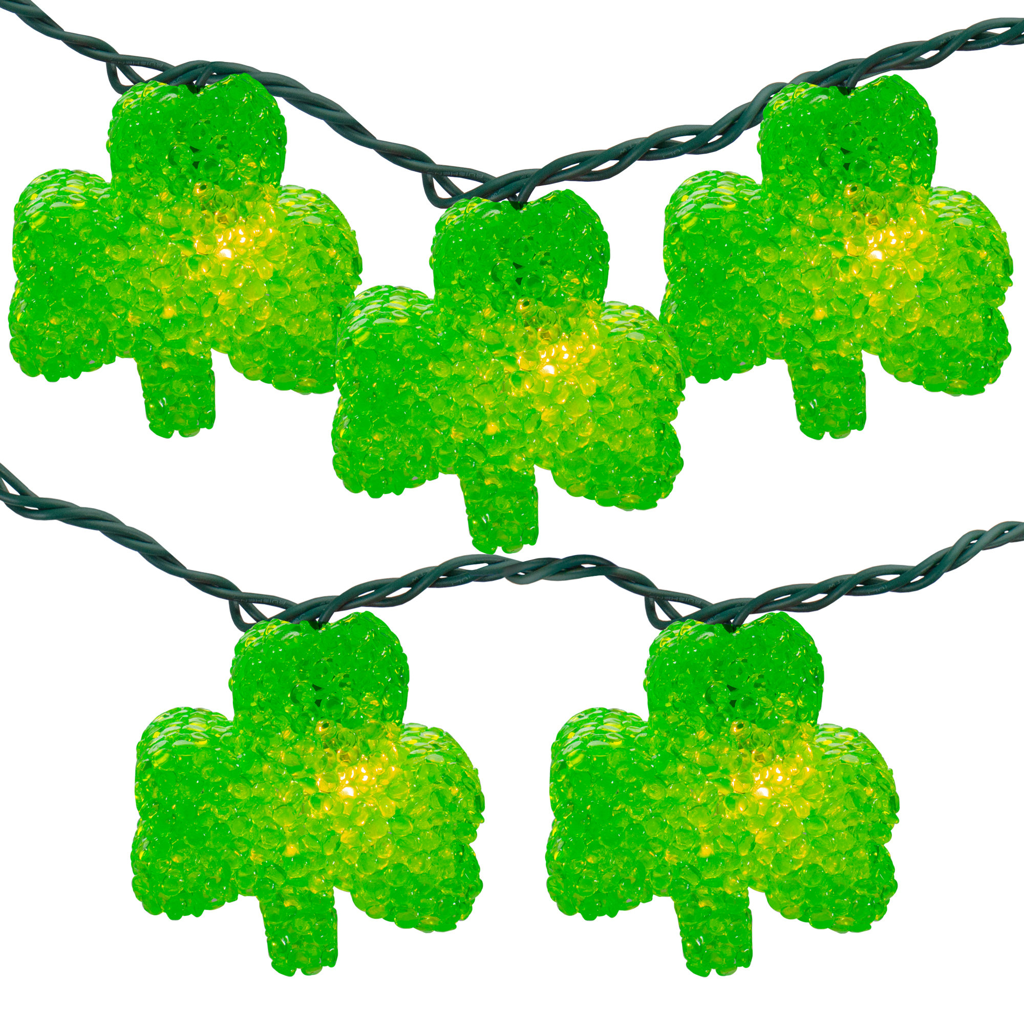 Northlight 10 Green Irish Shamrock St Patrick's Day String Lights - 7.25ft  Green Wire & Reviews