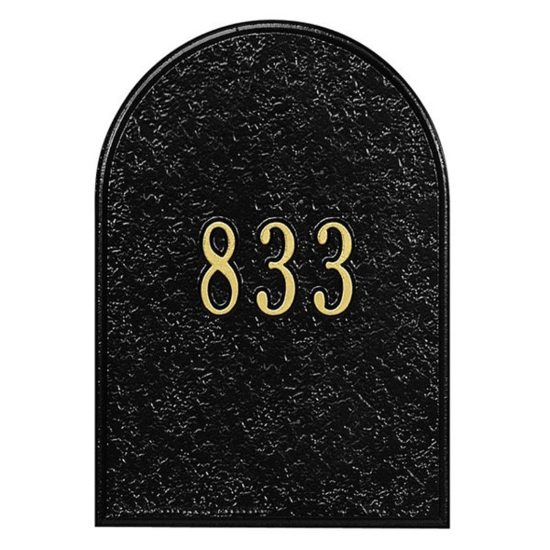 Capitol mailbox door panel - Black/Gold, Yes, Black and Gold