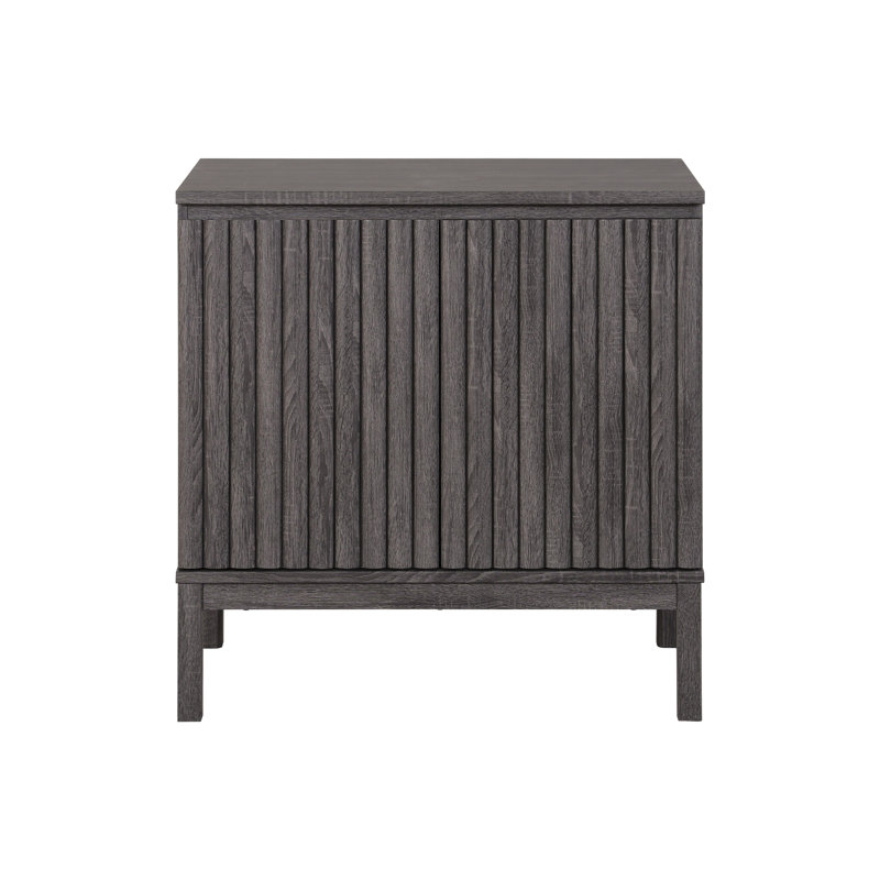 Marteen Cabinet Fluted Door, Charred Black