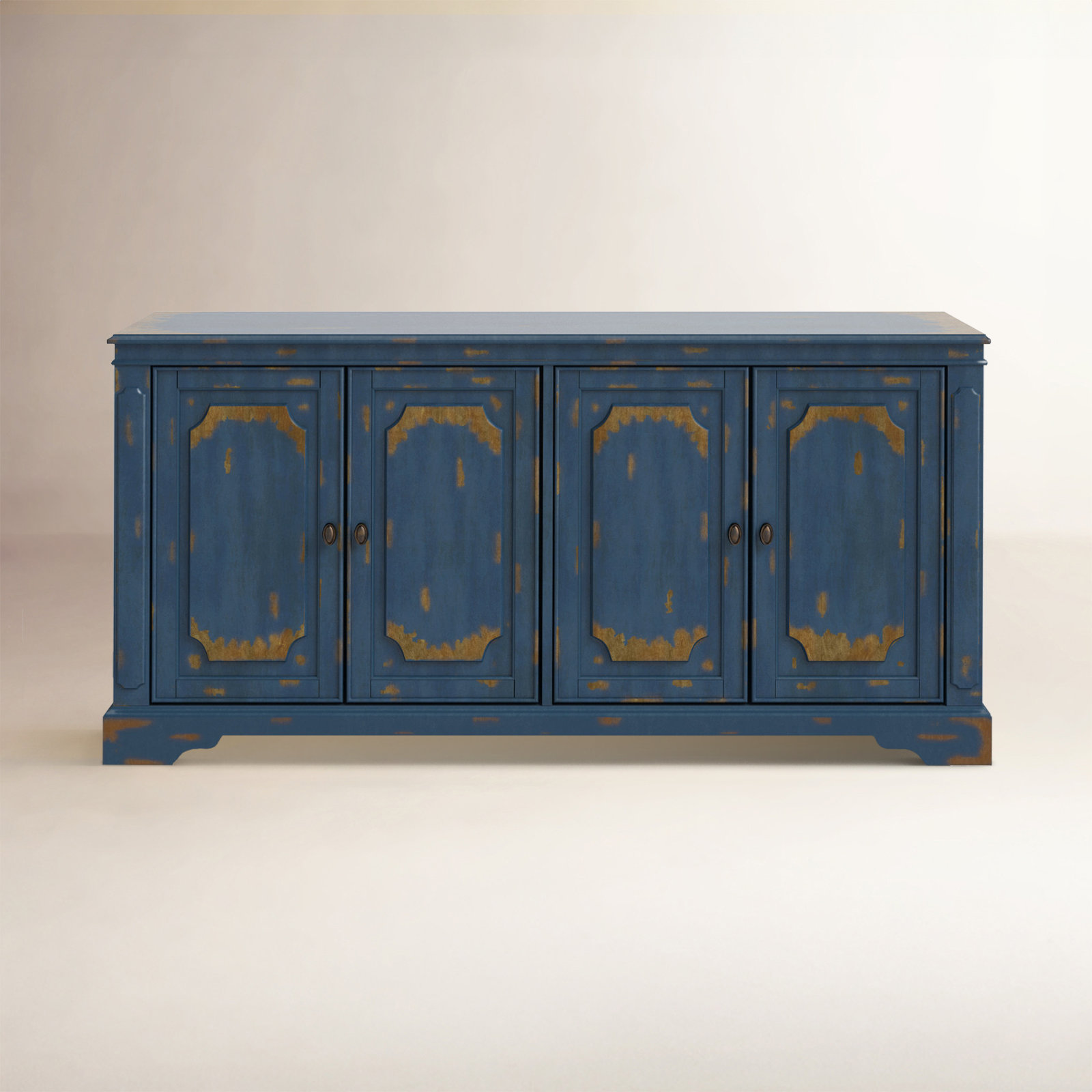 Dalgard TV Stand, Blue, 32"H x 72"W x 16"D