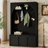 Farmhouse All-In-One Hall Tree With Adjustable Shelves, Retro Arched Entryway Storage Bench With 3 Cabinets, Wooden Coat Rack Organizer With 4 Hooks For Mudroom, Hallway,-558300064