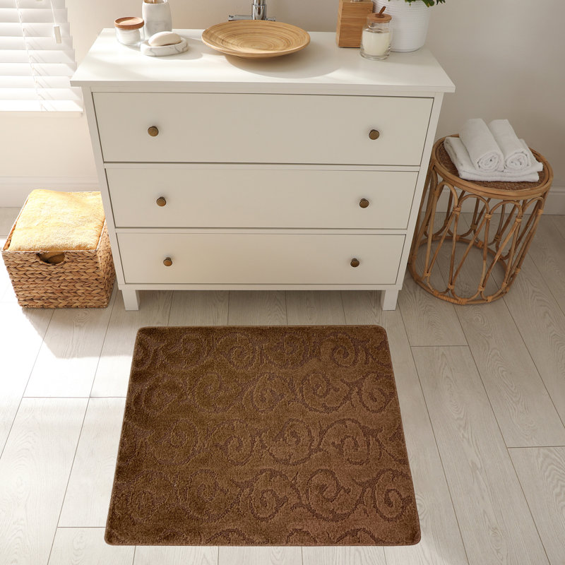 Tapis de bain Damalas, Brun