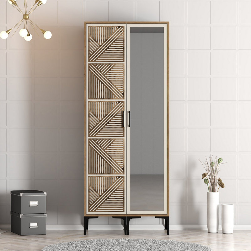 Armoire Ayreanna, Noyer, crème